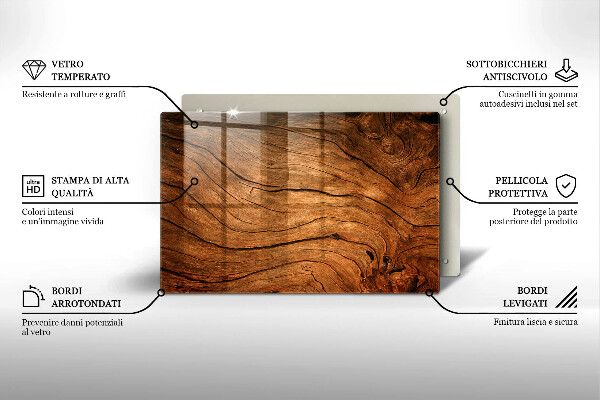 Worktop saver Wood board texture