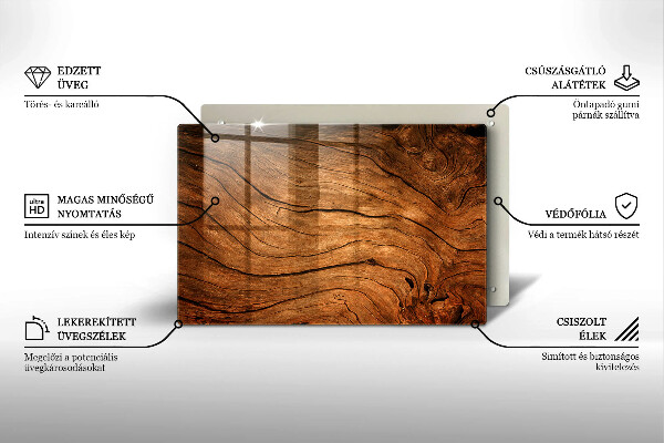 Worktop saver Wood board texture