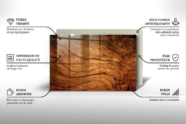 Worktop saver Wood board texture