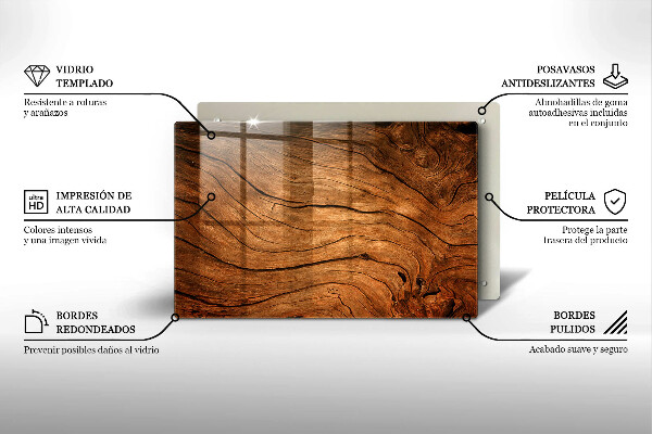 Worktop saver Wood board texture