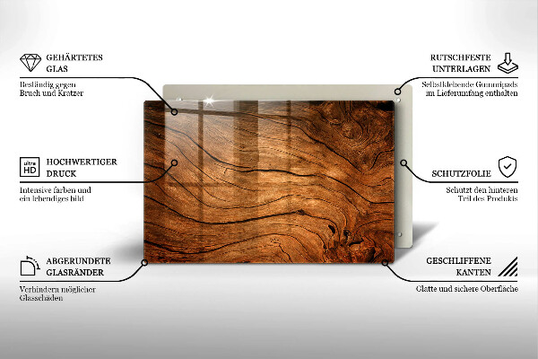 Worktop saver Wood board texture