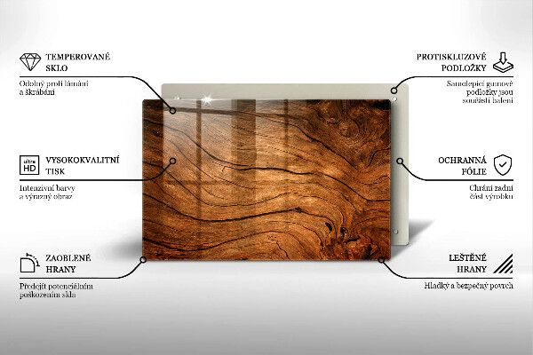 Worktop saver Wood board texture