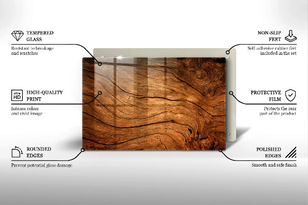 Worktop saver Wood board texture