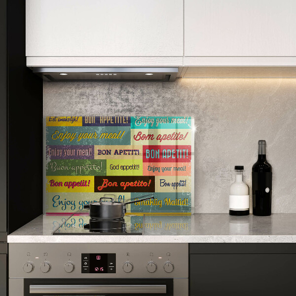 Worktop saver Enjoy your meal transcriptions