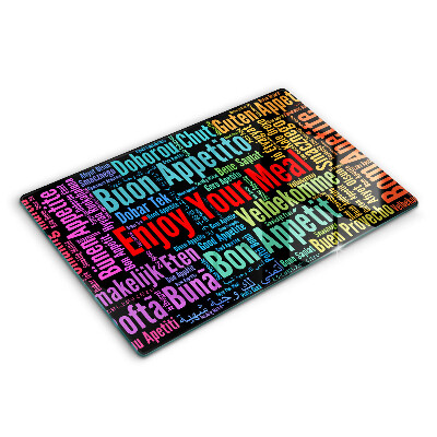 Worktop saver Enjoy your meal transcriptions