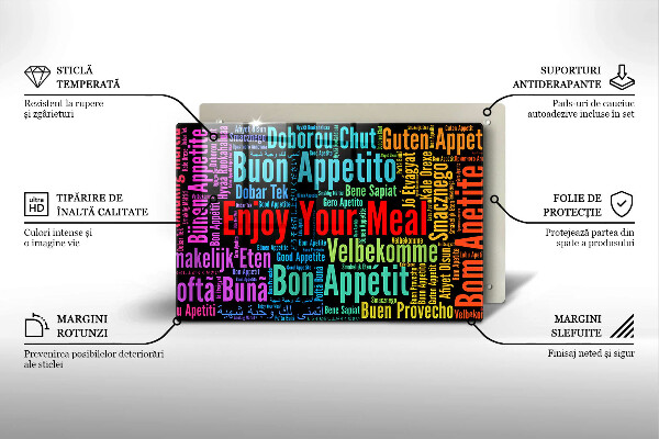 Worktop saver Enjoy your meal transcriptions
