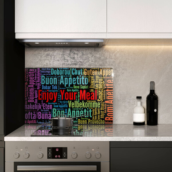 Worktop saver Enjoy your meal transcriptions