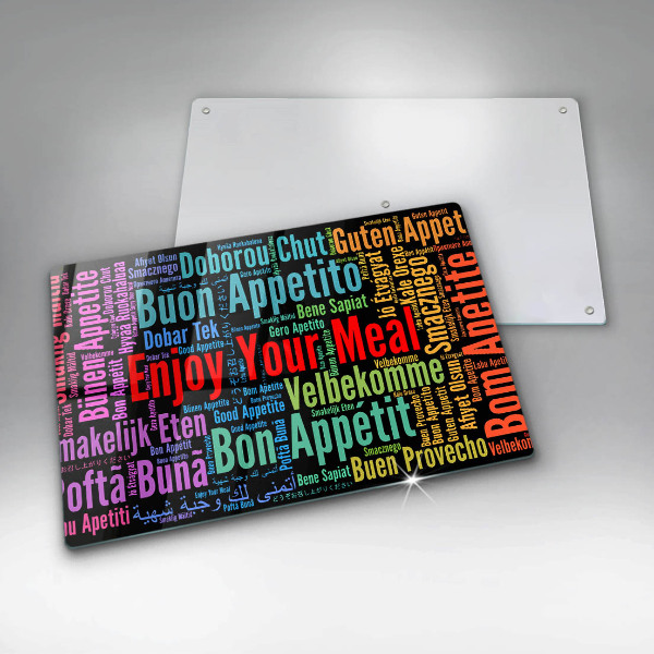 Worktop saver Enjoy your meal transcriptions