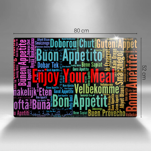 Worktop saver Enjoy your meal transcriptions