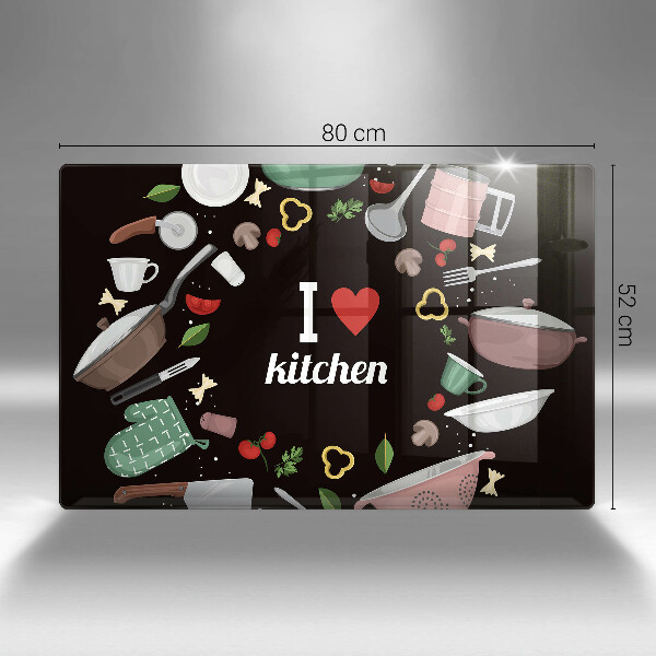 Cutting board Illustration I Love Kitchen