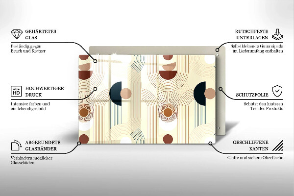 Cutting board Boho shapes geometry