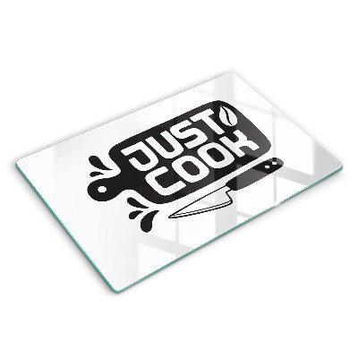 Cutting board Kitchen inscription Just Cook