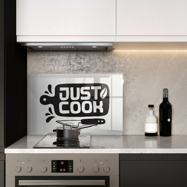 Cutting board Kitchen inscription Just Cook