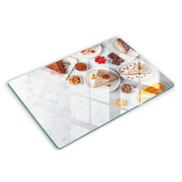 Chopping board glass Cake sweets