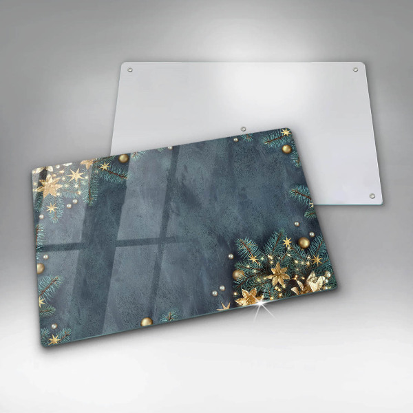 Chopping board glass Christmas decorations
