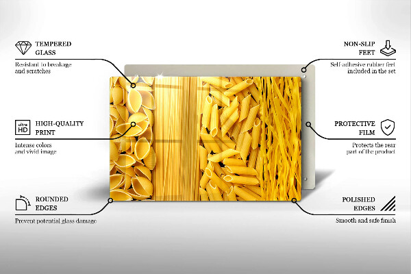 Chopping board glass Pasta