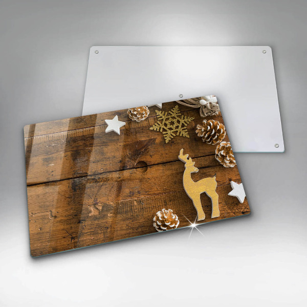 Chopping board glass Christmas decorations