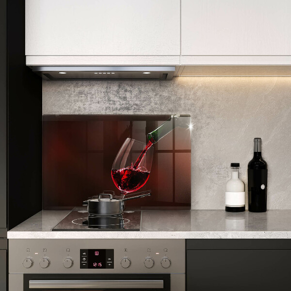 Chopping board glass A glass of wine
