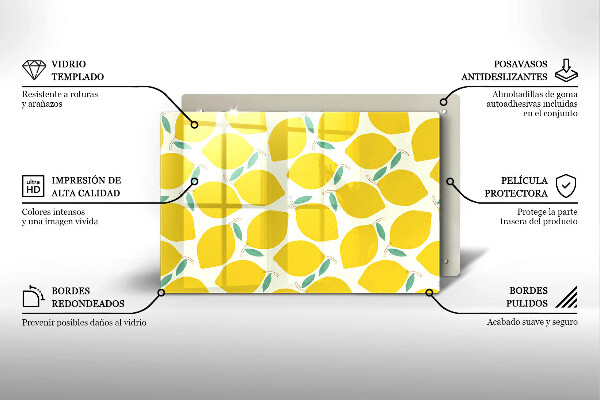 Cutting board Illustratuion lemons