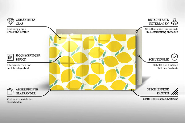 Cutting board Illustratuion lemons