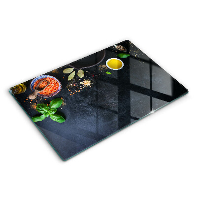 Cutting board Spices with spices
