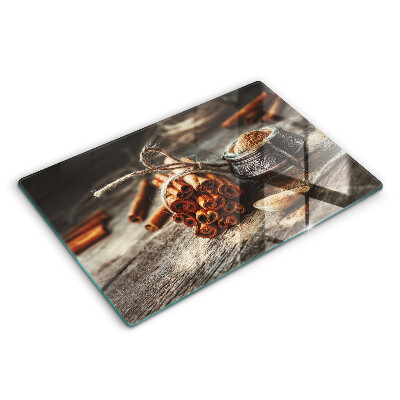 Chopping board glass Vanilla sticks