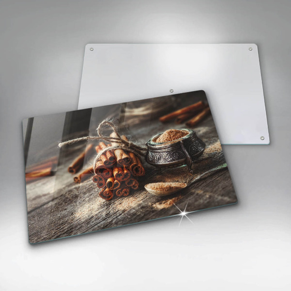 Chopping board glass Vanilla sticks