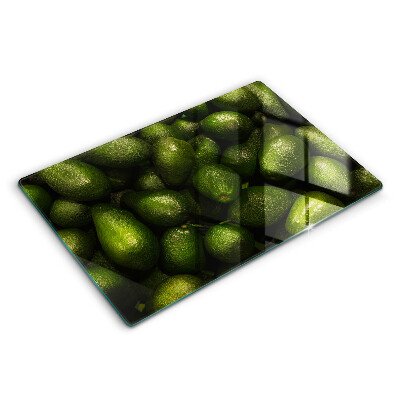Chopping board glass Avocado fruit