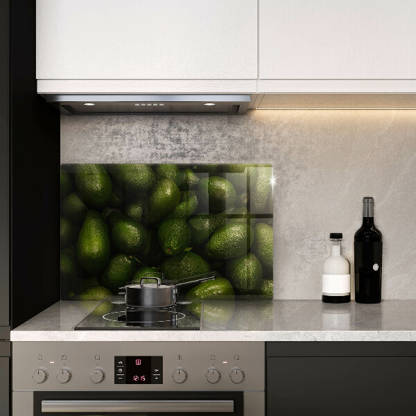 Chopping board glass Avocado fruit