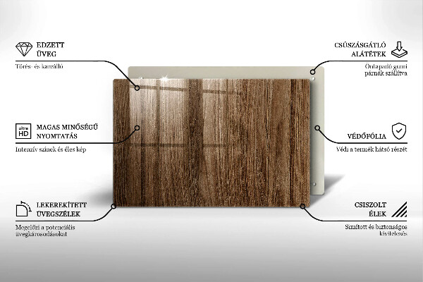 Chopping board glass Wood texture