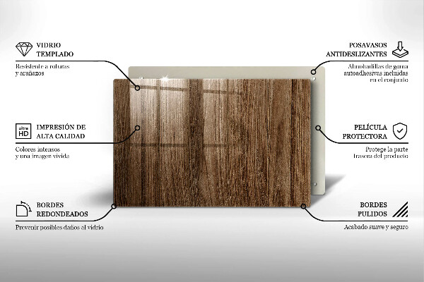 Chopping board glass Wood texture
