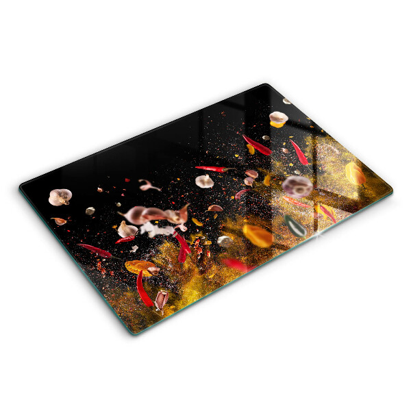 Chopping board glass Hot spices