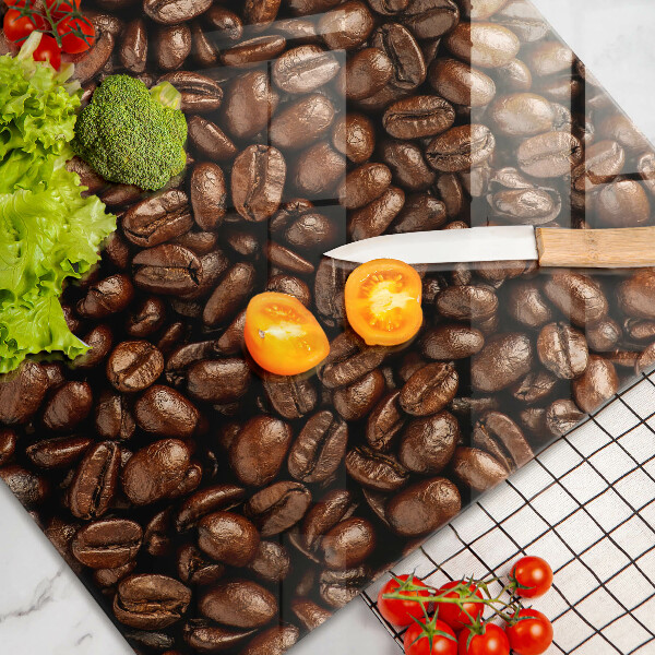 Chopping board glass Coffee beans