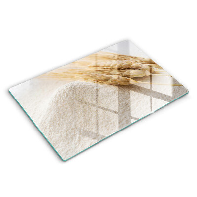 Chopping board glass Flour and cereals