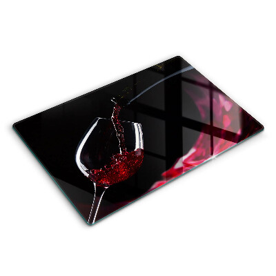 Cutting board Red wine glass