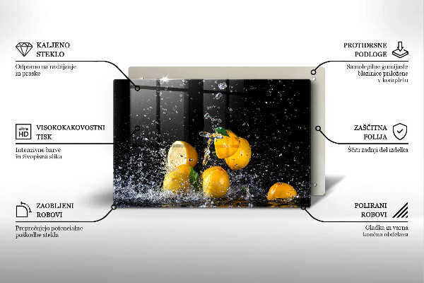 Cutting board Juicy lemon fruit