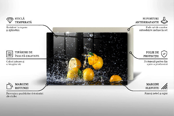 Cutting board Juicy lemon fruit