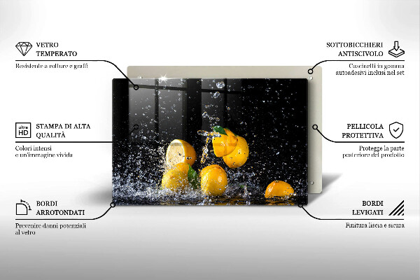 Cutting board Juicy lemon fruit