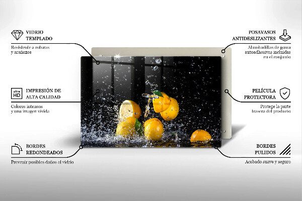 Cutting board Juicy lemon fruit