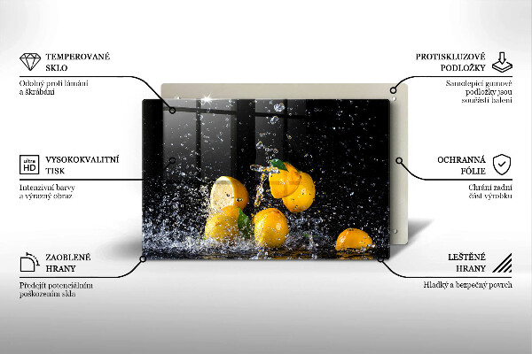 Cutting board Juicy lemon fruit