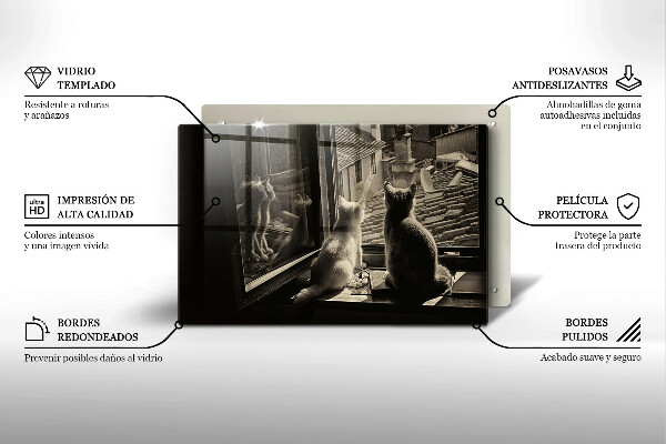 Worktop saver Cats city and window