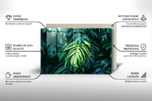 Worktop saver Monstera wild leaves