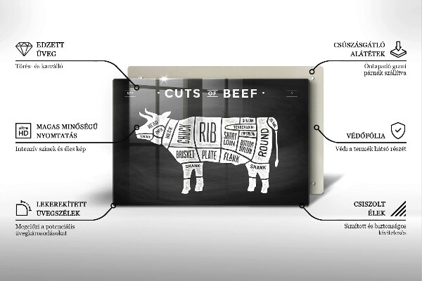 Cutting board Cow meat beef