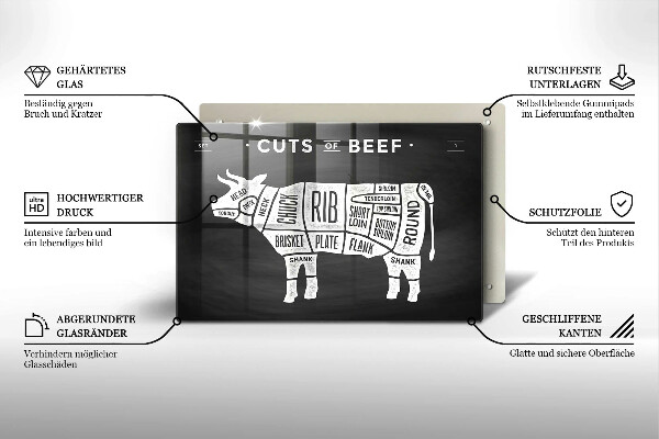 Cutting board Cow meat beef