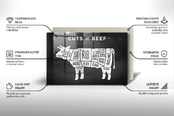 Cutting board Cow meat beef