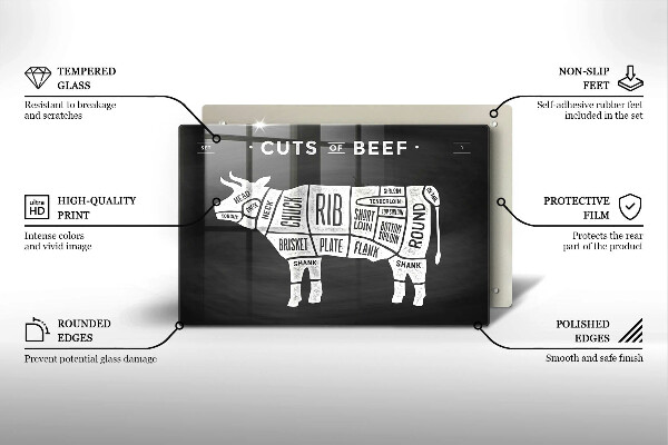 Cutting board Cow meat beef