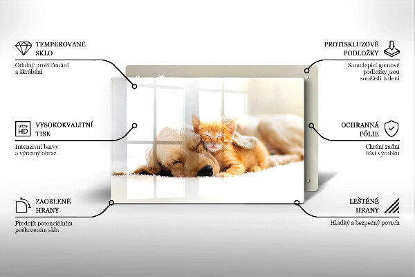 Worktop saver Animals dog and cat