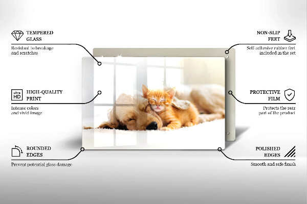 Worktop saver Animals dog and cat