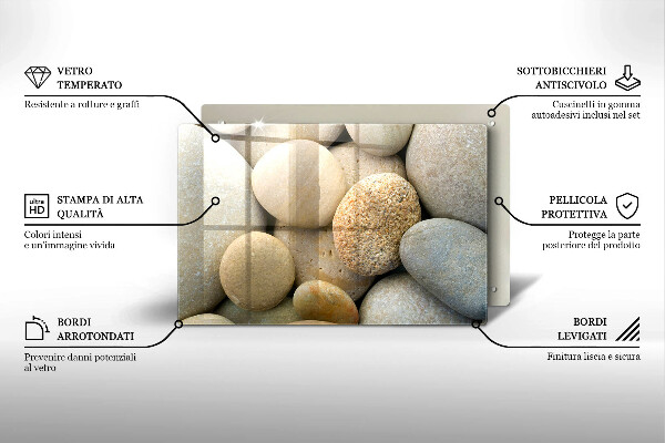 Cutting board Oval stone pattern