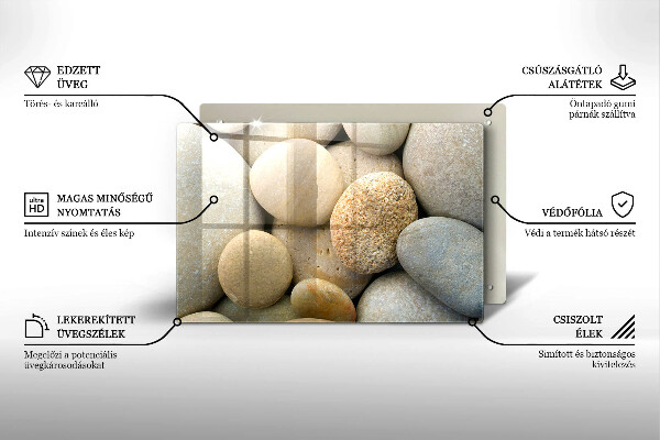 Cutting board Oval stone pattern